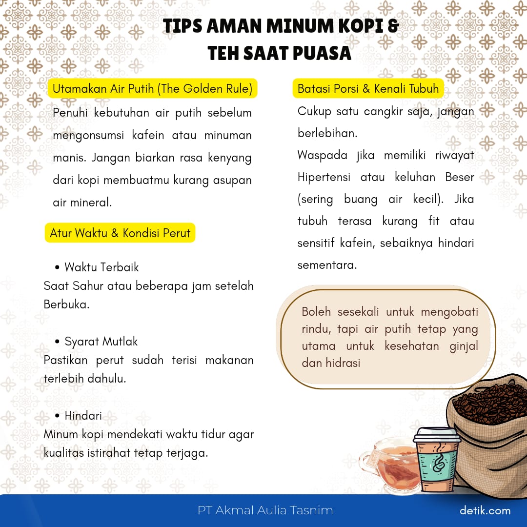 Gambar artikel TIPS AMAN MINUM KOPI & TEH SAAT PUASA